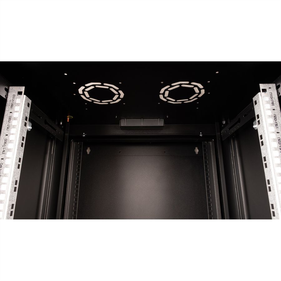 ROLINE 19-inch wall-mounted housing Pro 16 U, 600x600 WxD two-piece swivelling black