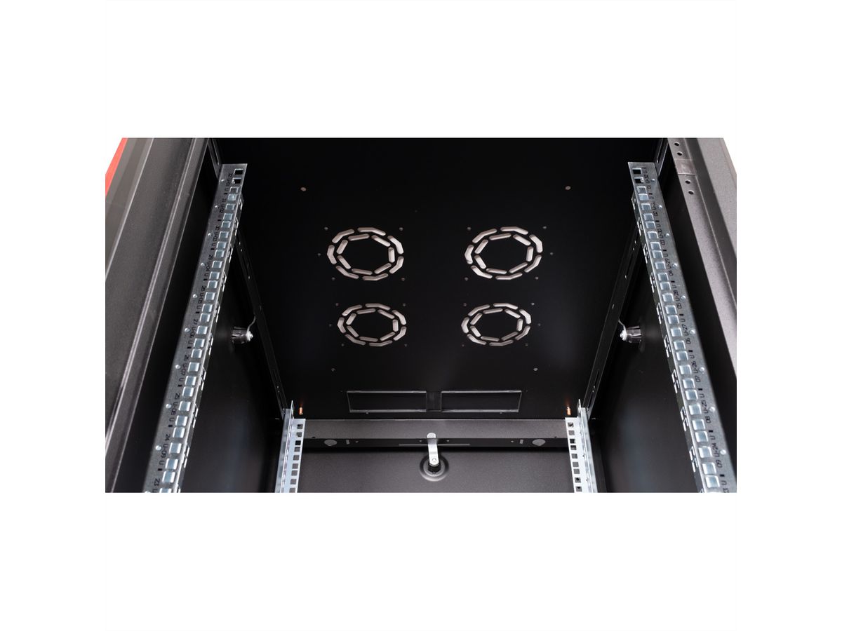 ROLINE 19-inch network cabinet Basic 32 U, 600x800 WxD glass door black