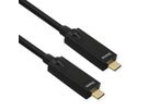 ROLINE USB 3.2 Gen 2-kabel, AOC, C-C, Male/Male, 10 Gbit/s, 4K60Hz, PD (Power Delivery) 60 W, zwart, 10 m