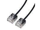 ROLINE UTP DataCenter Patchkabel Cat.6A (Class EA), LSOH, dun, extra korte stekker, zwart, 1,5 m