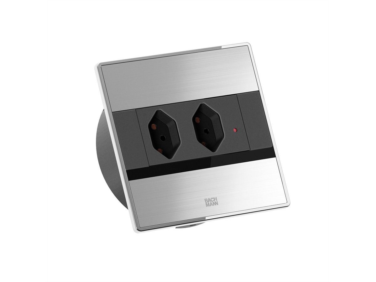 BACHMANN SENSE stainless steel look 2x CH T13, L=2.0m AEH