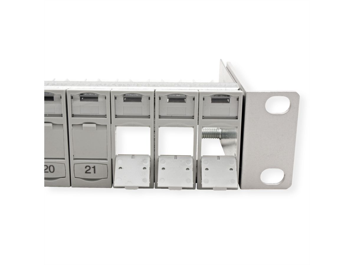 METZ CONNECT 19" Paneel 1HE Moduledrager leeg voor 24 modules (E-DAT of C6A)