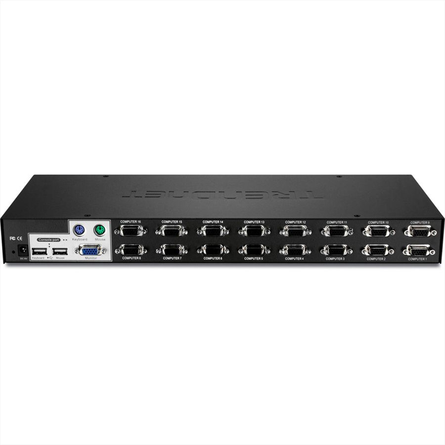 TRENDnet TK-1603R KVM-switch 16-poorts USB/PS/2 Rack Mount