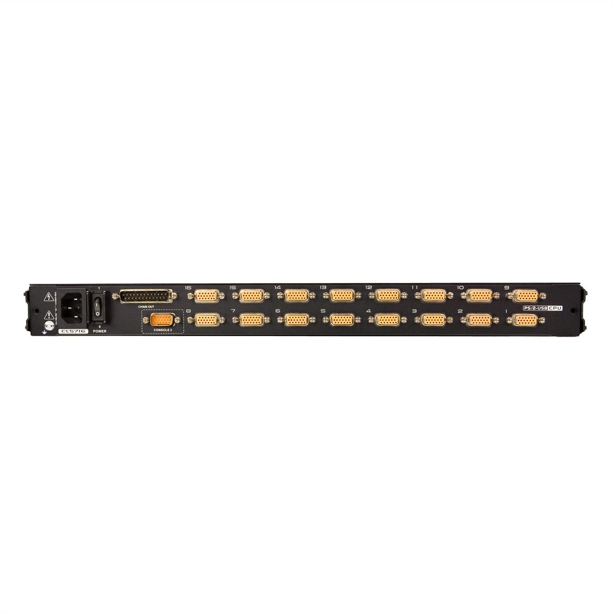 ATEN CL5716M 43cm-LCD KVM Switch, USB-PS/2, VGA, 16 Ports, DE-Layout