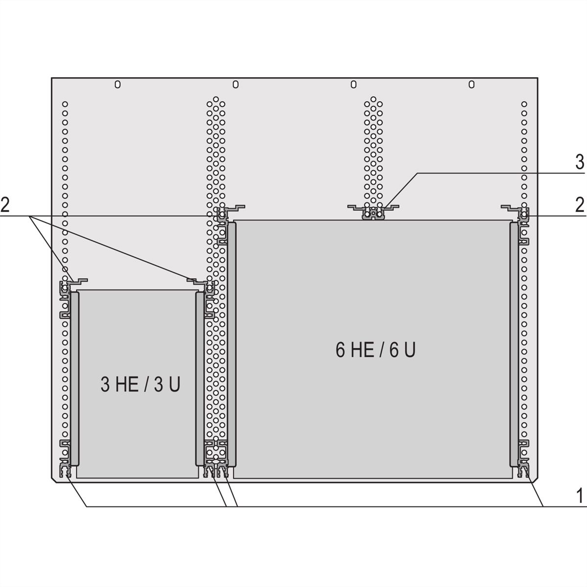SCHROFF MultipacPRO, Euroboard Mounting Kit for EN 60603 Connector, 1 U
