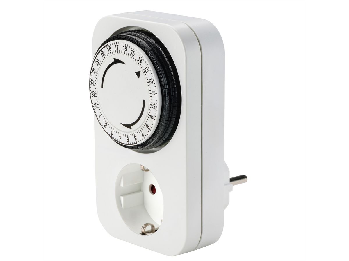 BACHMANN mechanische timer 24 uur, Mechanische timer 24u 1GD/1A-1 wit