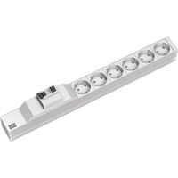 BACHMANN 19" 1U 6xCEE7/3 1xFI voeding 2,0m CEE7/7
