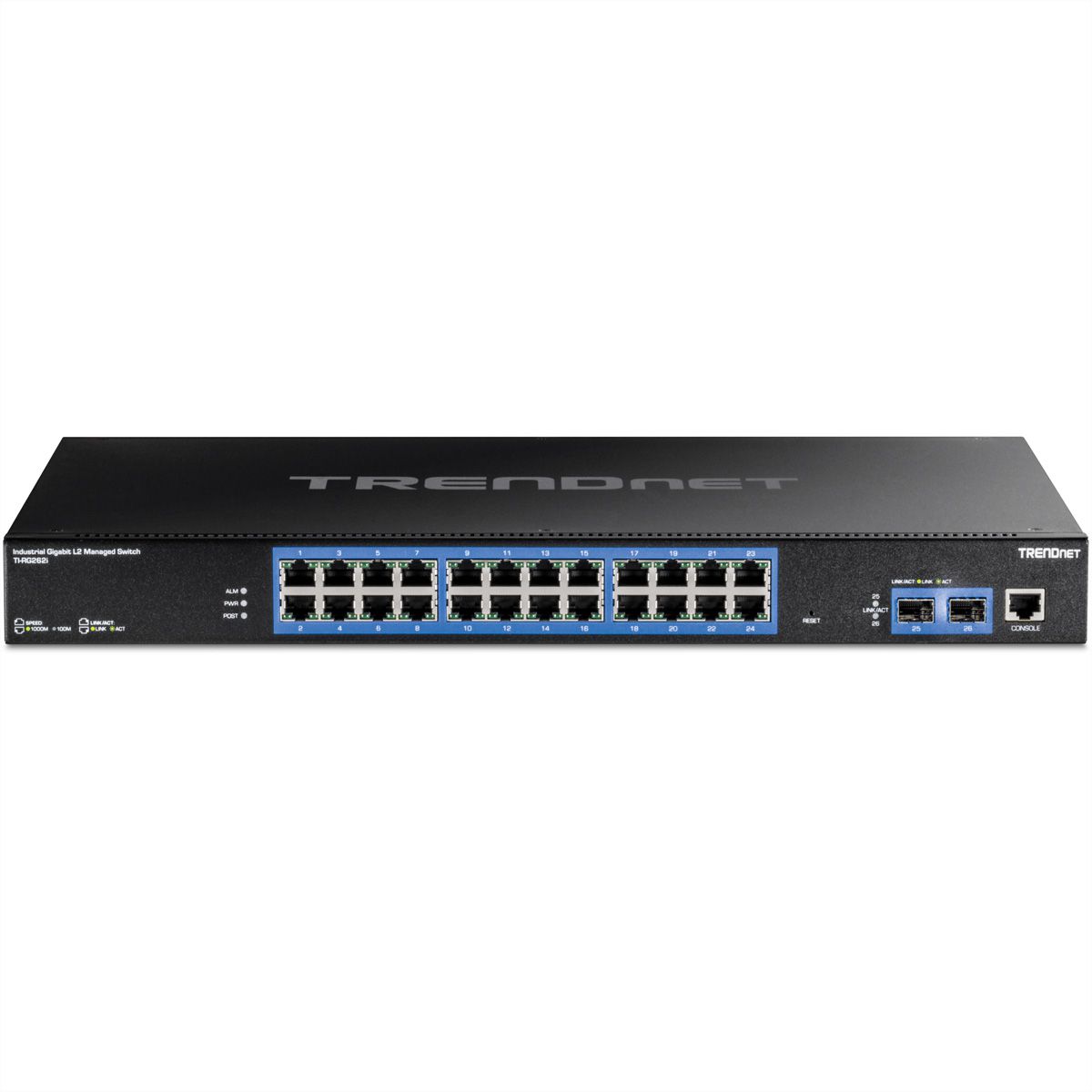 TRENDnet TI-RG262i Rackmount Switch, 26-poorts industriële Gigabit L2 Beheerd