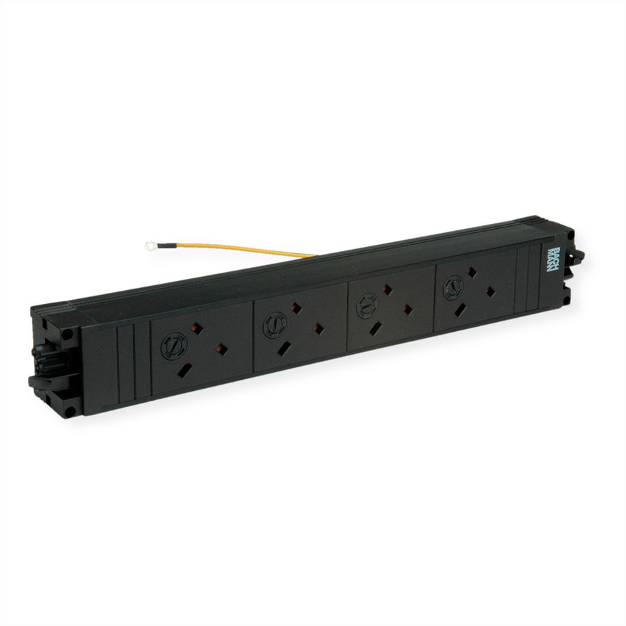 BACHMANN STAPPENSTEUN 4xUK 45° 3,15A GST18, zwart