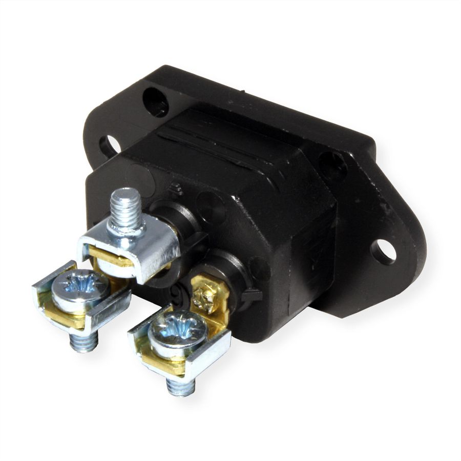 BACHMANN IEC320 C15A hot appliance inlet plug, C16A with screw terminals, black