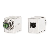 METZ CONNECT Doorvoer voor schakelkast, M12 met X-codering naar RJ45 - recht