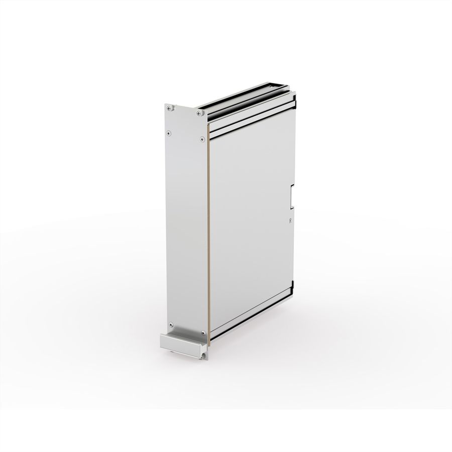 SCHROFF-frame insteekeenheid PRO-set, afgeschermd, gladde afdekking, 1 connector, 6 HE, 10 HE, 167 mm