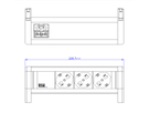 BACHMANN DESK 3xP40 GST18 RAL9010