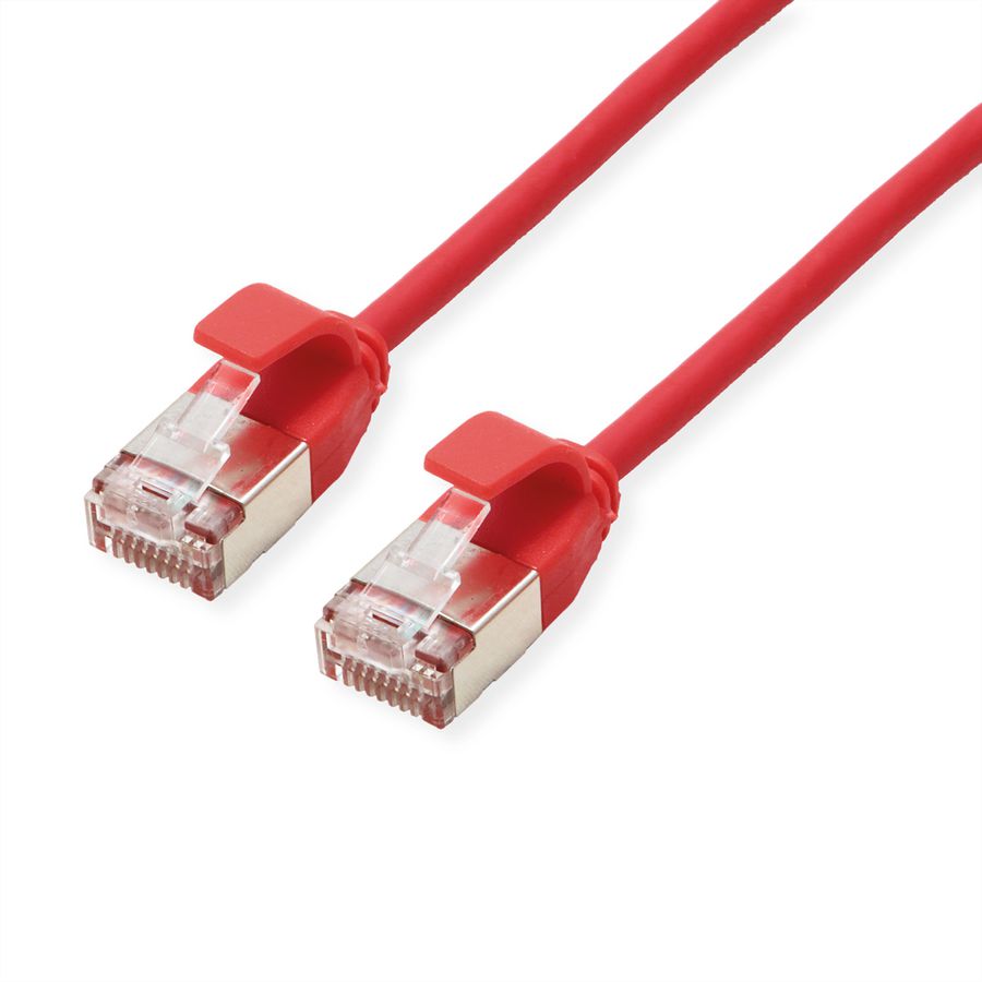 ROLINE F/UTP DataCenter Patchkabel Cat.6A (Class EA), LSOH, extra dun, rood, 3 m
