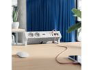 BACHMANN DESK2 ALU WIT 2xCEE7/3 1xCM 1xUSB A/C 22W 0,2m GST18