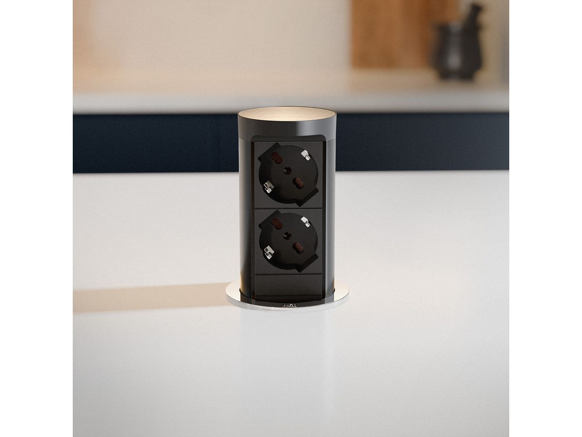 BACHMANN ELEVATOR2 2xP40, Edelstahl-Optik 2,0 m AEH