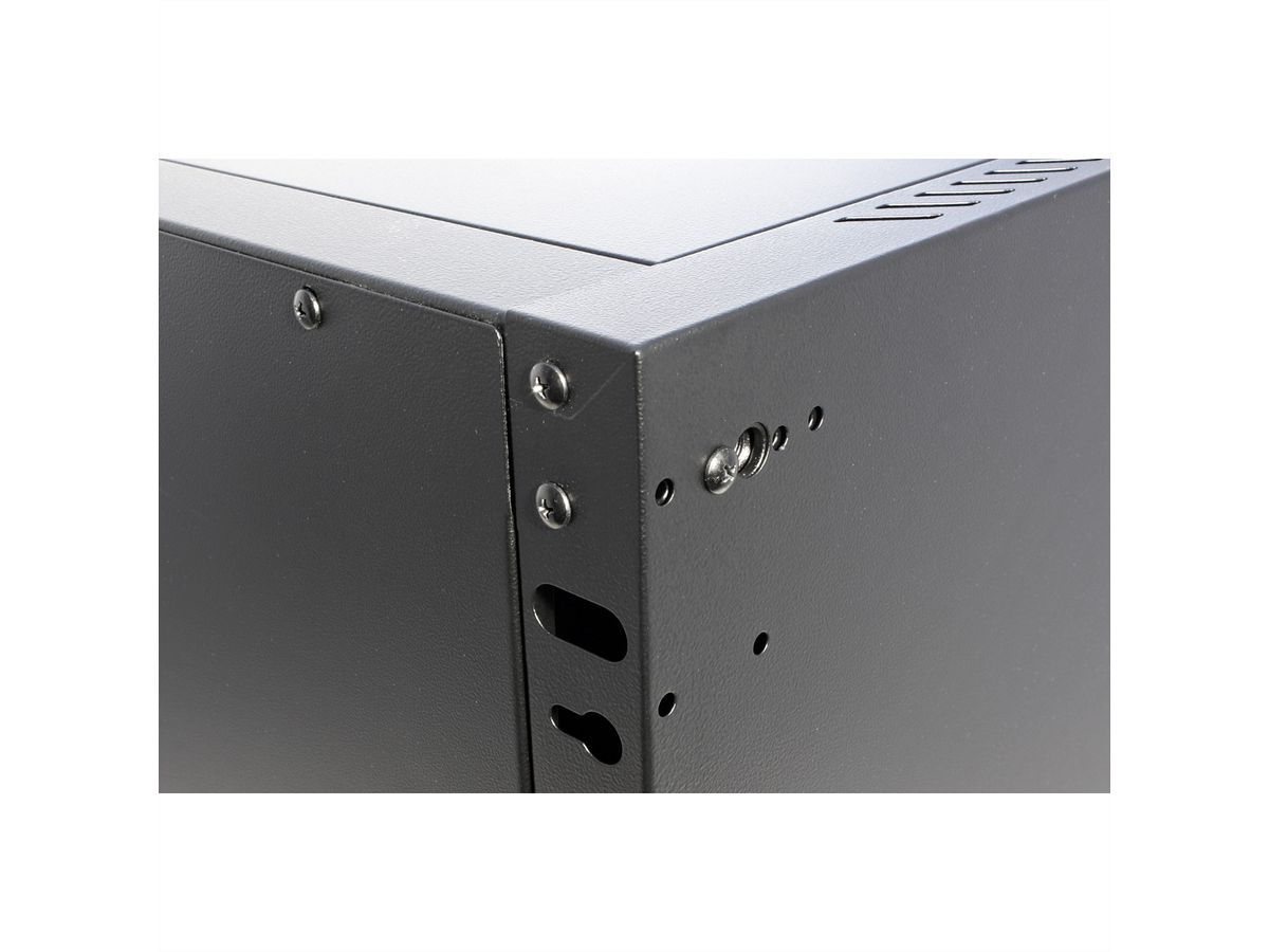 VALUE 19 inch wandbehuizing 12HE, 600 x 450 mm zwart, bouwpakket