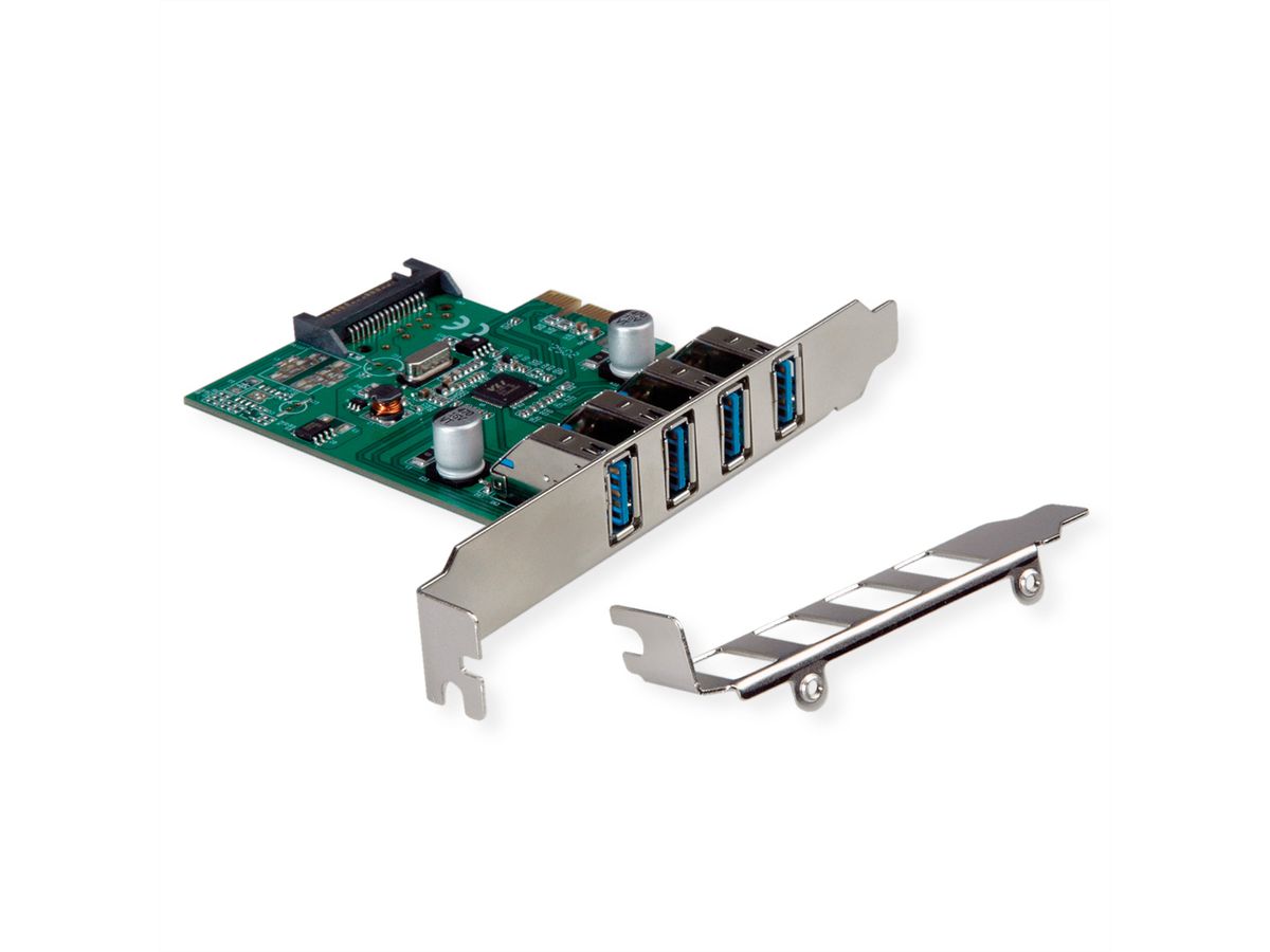 VALUE PCI-Express-Kaart, USB 3.2 Gen 1, 4 Poorts