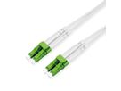 ROLINE glasvezelkabel duplex, 9/125µm OS2, LC/LC, APC, staal versterkt, LSOH , wit, 7 m