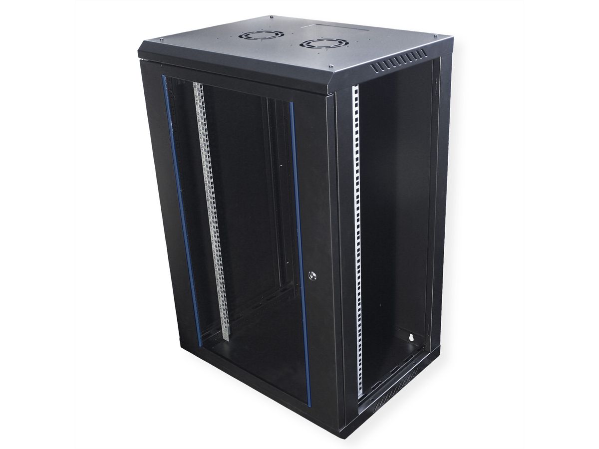 VALUE 19 inch wandbehuizing 18HE, 600x450 mm zwart, bouwpakket