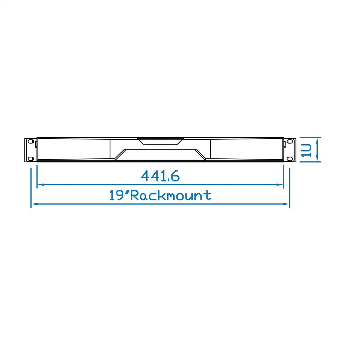 KEYBOARD DRAWER 1U UK RAL9005 EXT SLIDE