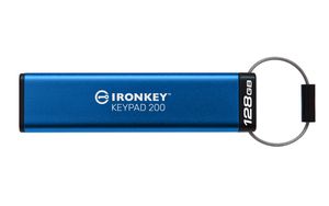 Kingston Technology IronKey 128GB Keypad 200, FIPS 140-3 Lvl 3 (aangevraagd) AES-256 versleuteld