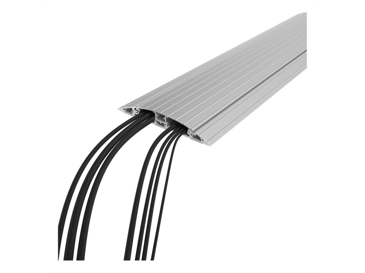 DATAFLEX Addit cable protector, straight 412, silver, 90 cm
