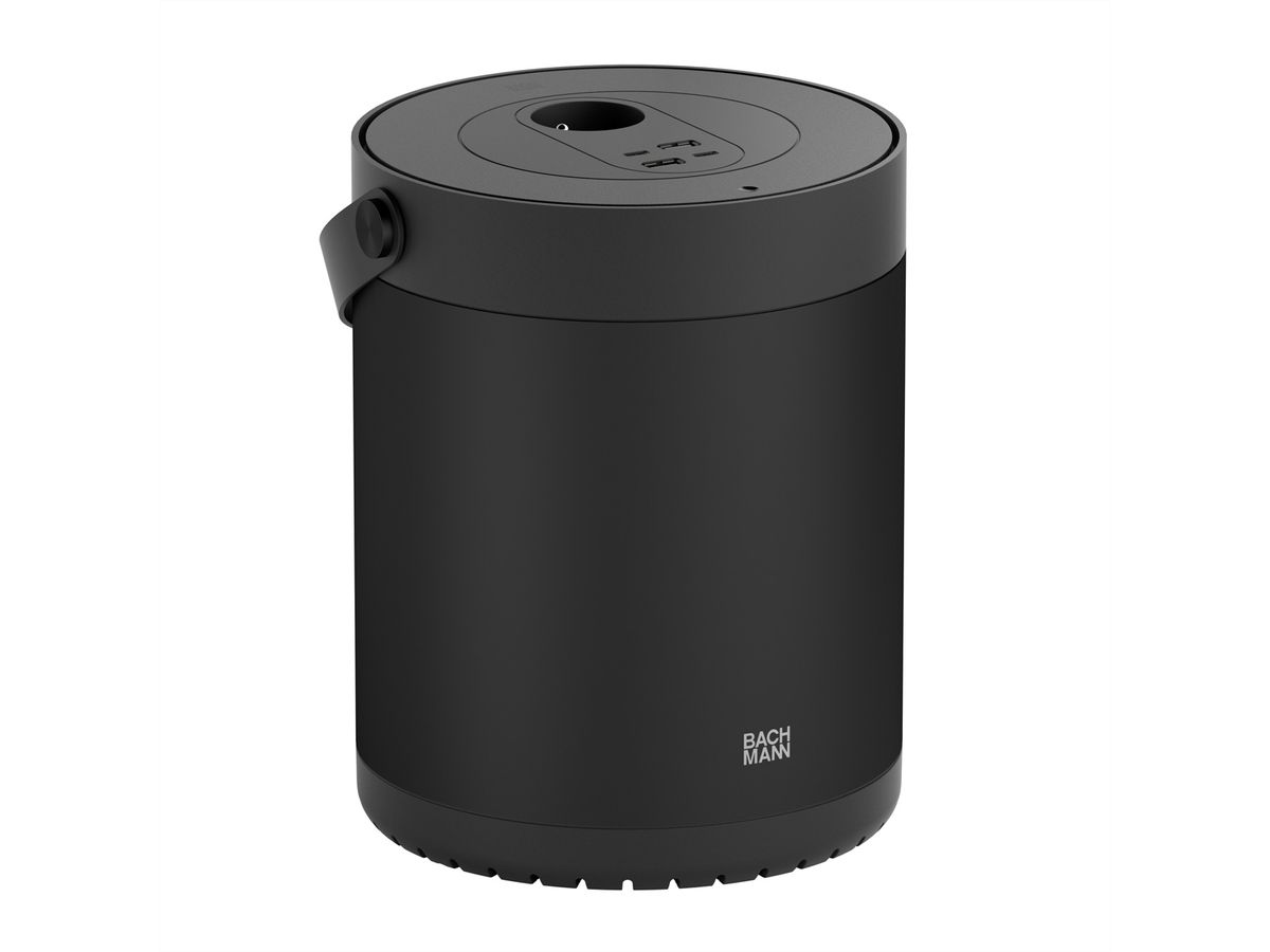 BACHMANN MOV:E POWER UNIT 1xUTE 2x Charger USB-A/C, 220W, mit Security Lock Adapter, schwarz