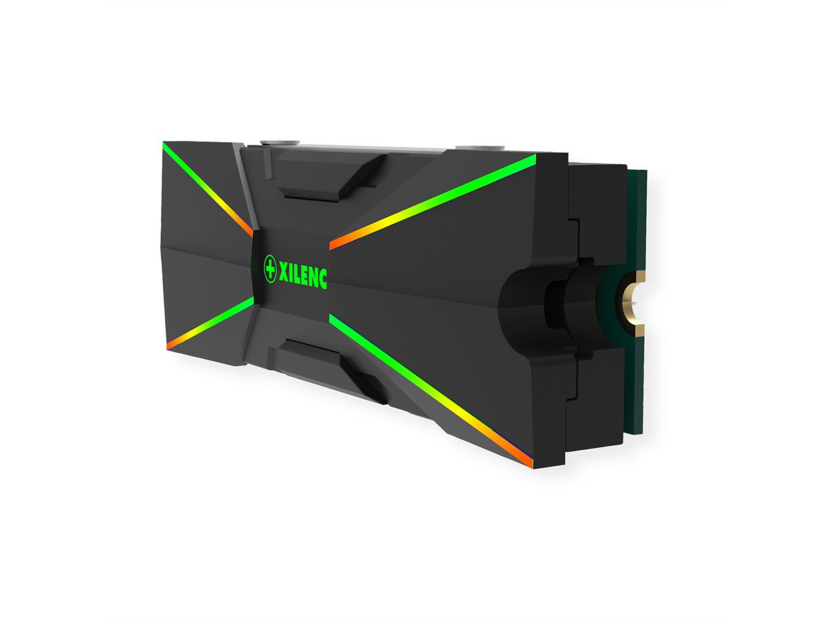 Xilence M2SSD.B.ARGB M.2 2280 SSD PCIe NVMe/SATA Cooler, 3PIN ARGB 5V, Passive