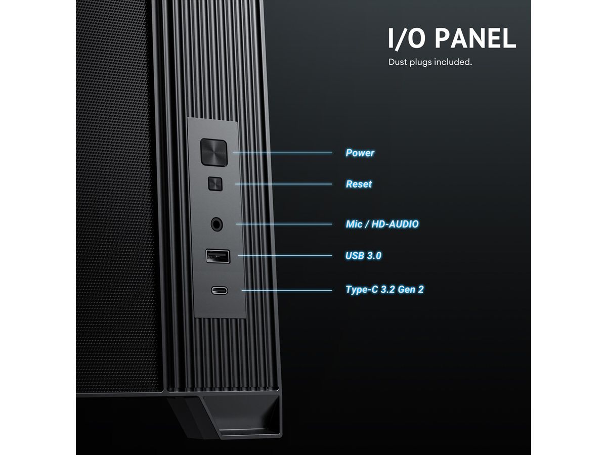 ANTEC FLUX M ATX/Micro-ATX/ITX Midi Tower PC case, black