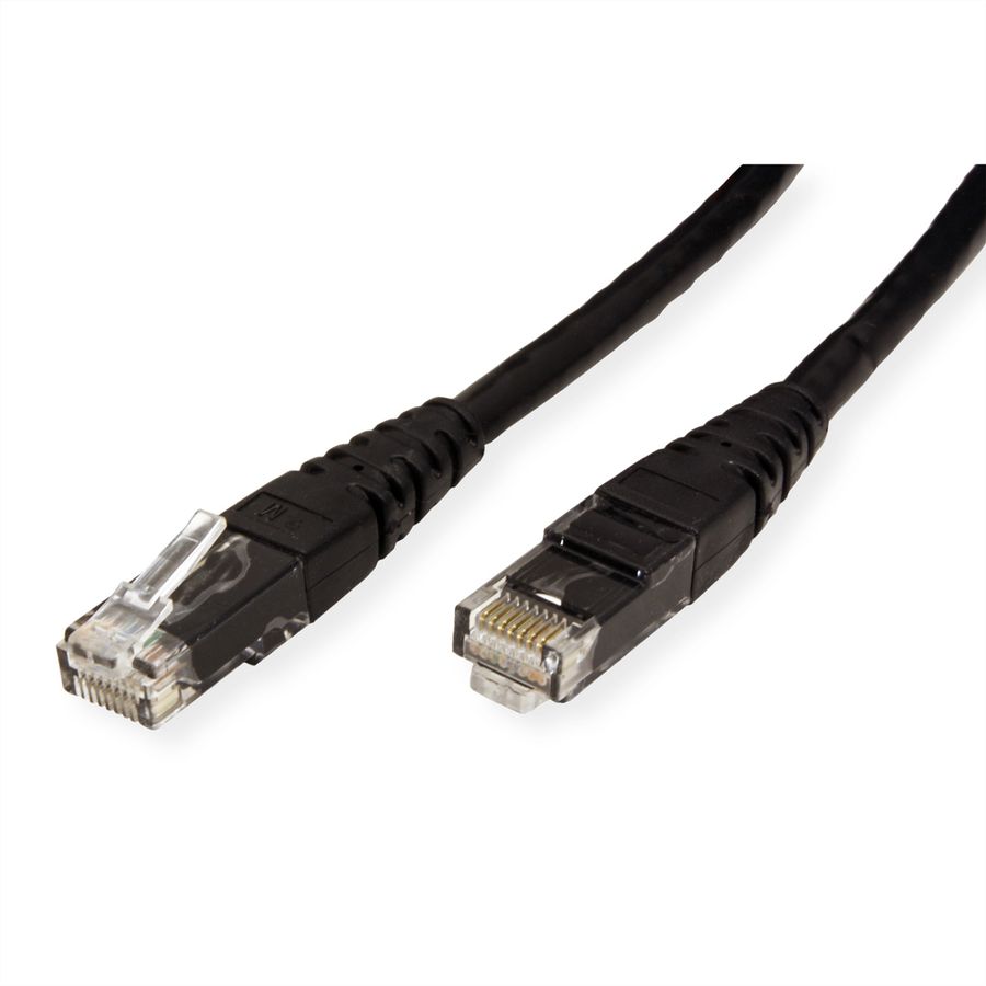 ROLINE Patchkabel Cat.6 UTP (Class E), zwart, 0,3 m
