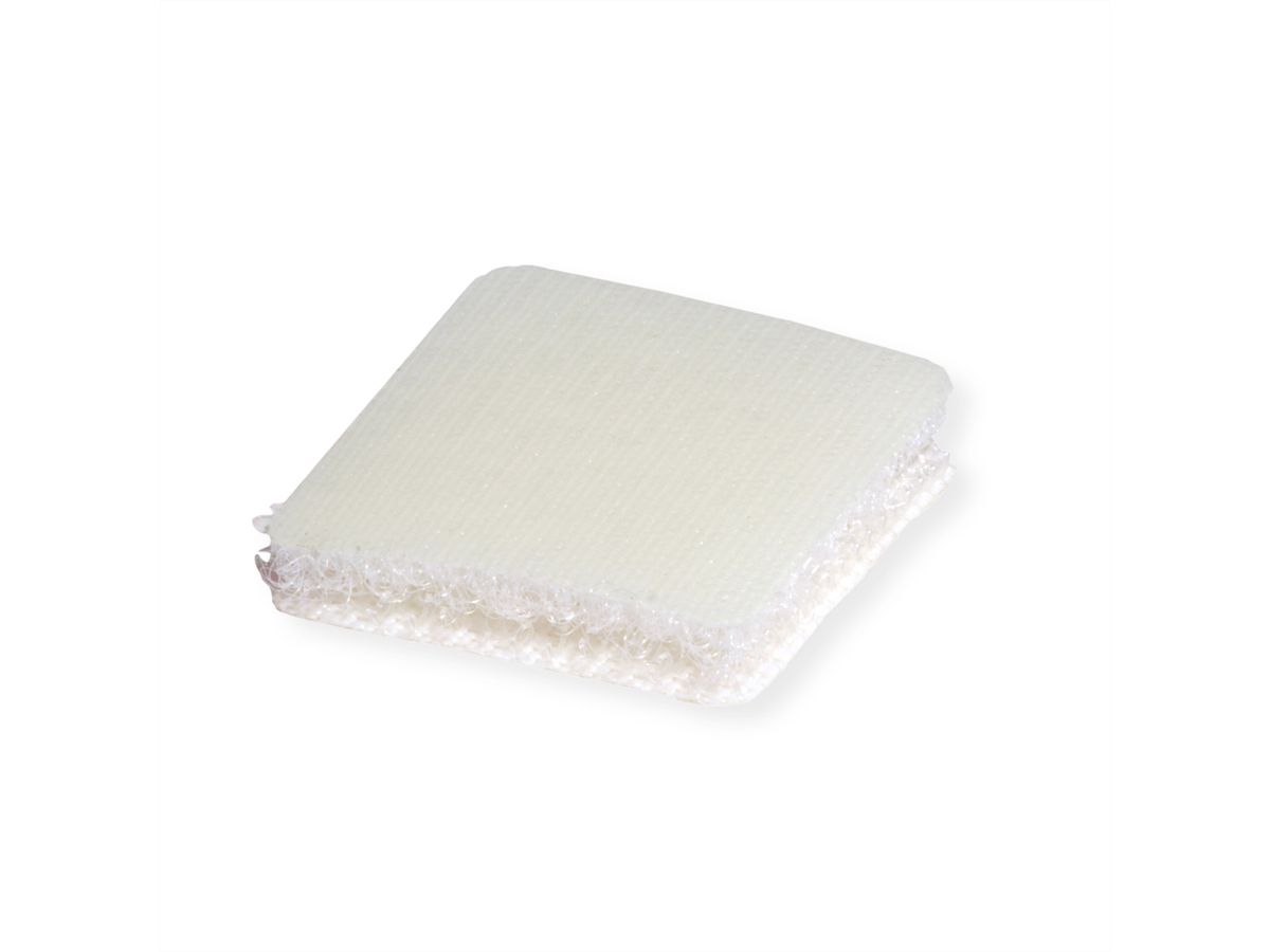 VELCRO® zelfklevende klittenband met haken en lussen 25 mm x 25 mm x 24 sets wit