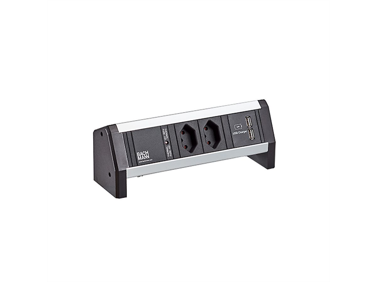 BACHMANN DESK 2xCH USB Oplader Stroom, GST18 Zwitserland