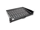 VALUE 19"-plank uitschuifbaar, 2 HE, 404 x 350 mm, 30 kg draagvermogen
