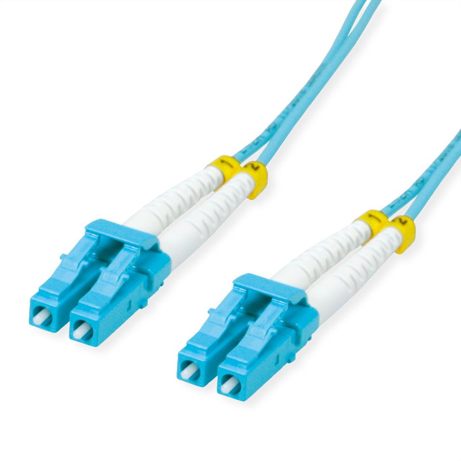 VALUE FO Jumper Cable 50/125µm OM3, LC/LC, LSOH, Low-Loss, turquoise, 10 m