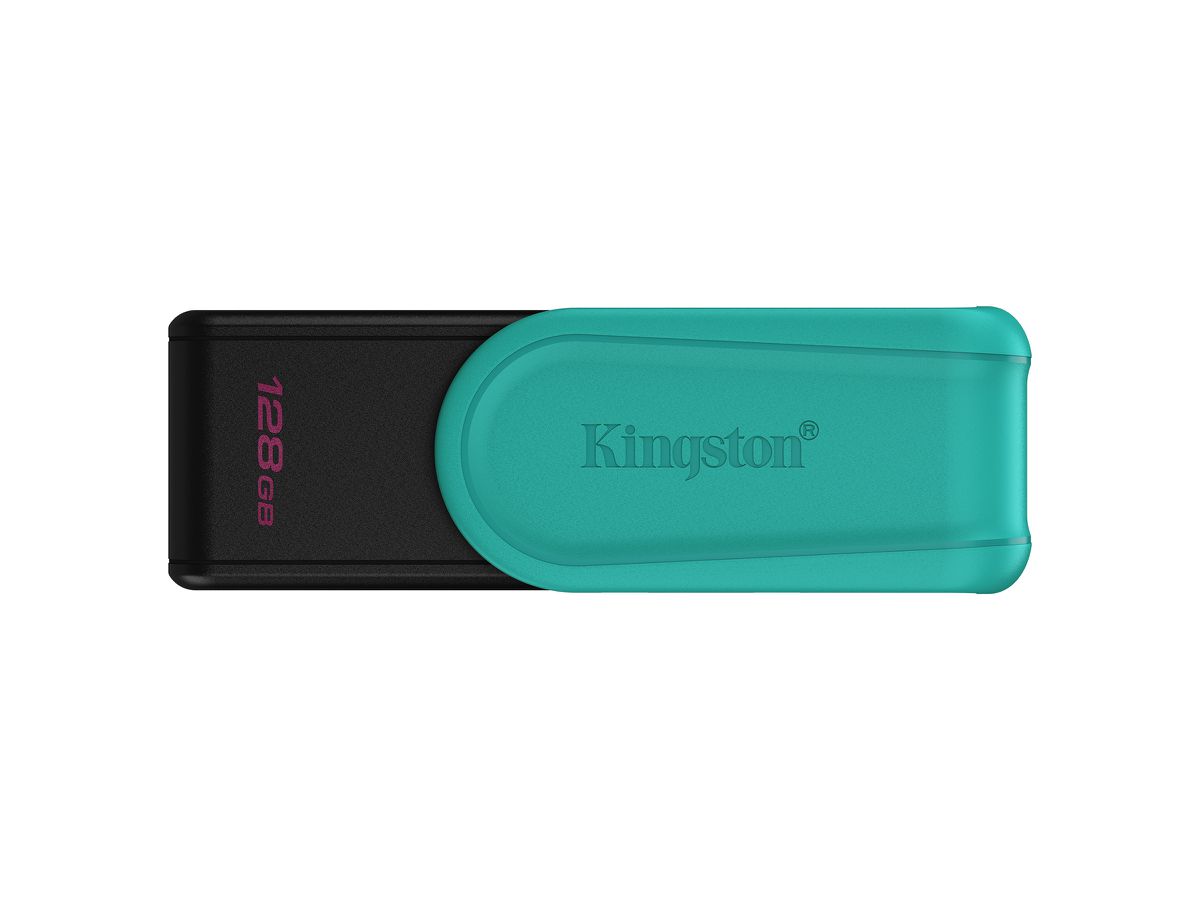 Kingston Technology DataTraveler 128GB Portable USB 3.2 Gen 1 Exodia S (Black/Turquoise)