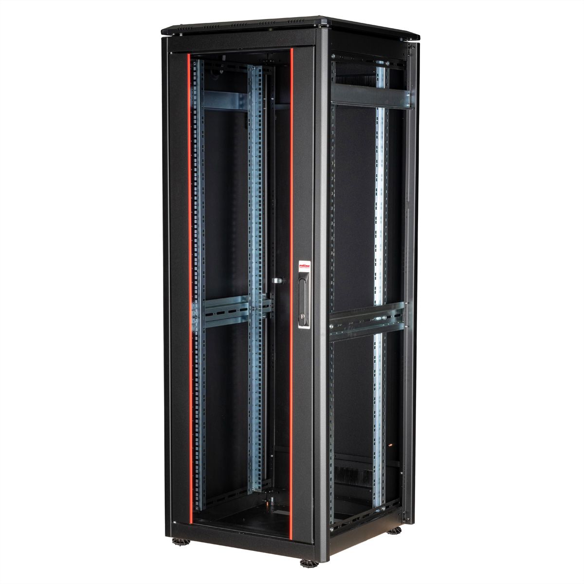 ROLINE 19-inch netwerkkast Pro 32 U, 600x600 BxD Glazen deur zwart