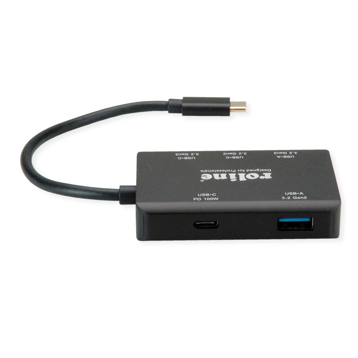 ROLINE USB 3.2 Gen 2 Hub, 4-voudig (2x USB-A + 2x USB-C), PD, type C-aansluitkabel