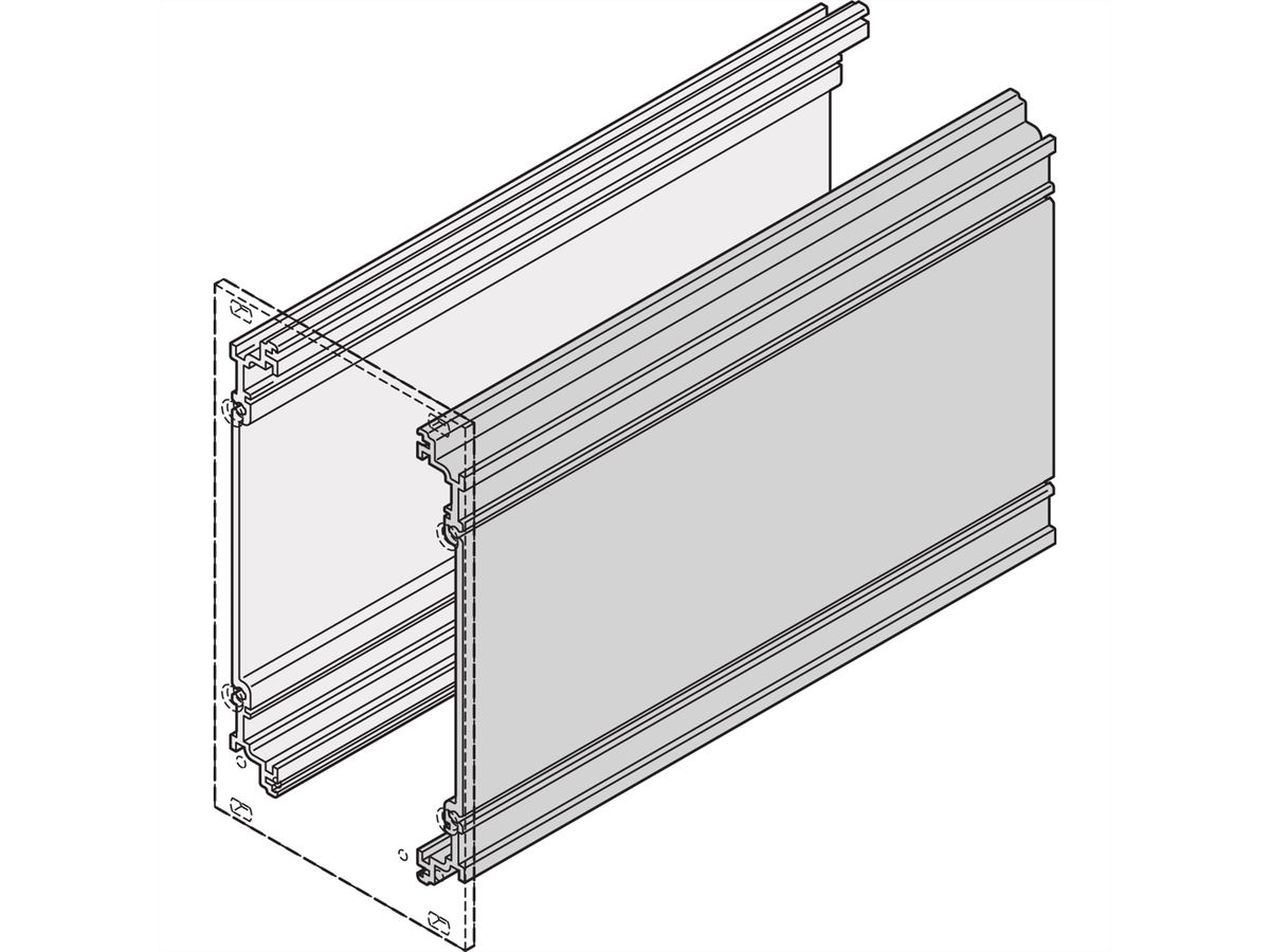 SCHROFF Frame Type Plug-In Unit Extruded Side Panel, 6 U, 160 mm, Left