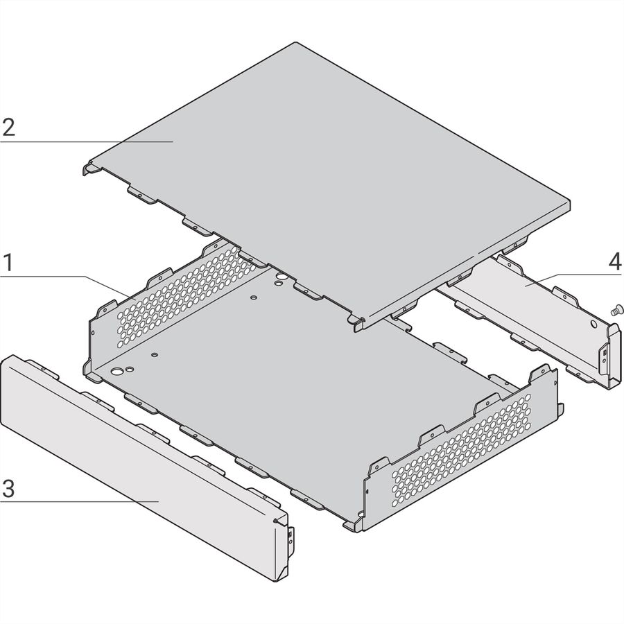SCHROFF Interscale Bureaukoffer, geperforeerd, 44 mm, 399 mm, 221 mm