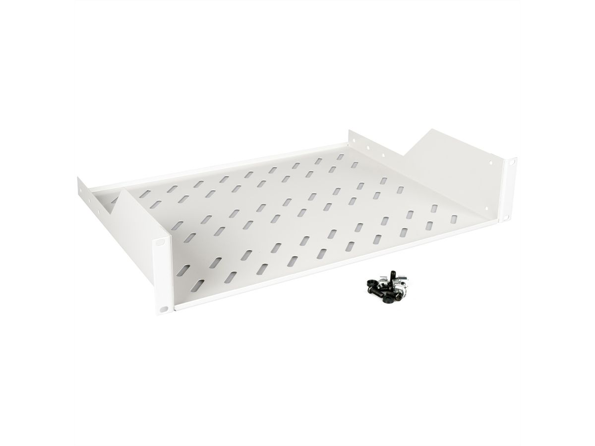 ROLINE 19-inch plank 2 U 350 mm diep, 25 kg draagvermogen grijs