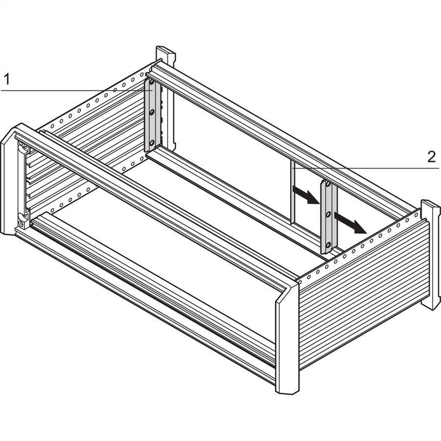 SCHROFF PropacPRO afbouwset achterkant voor EMC-afscherming, 6 HE