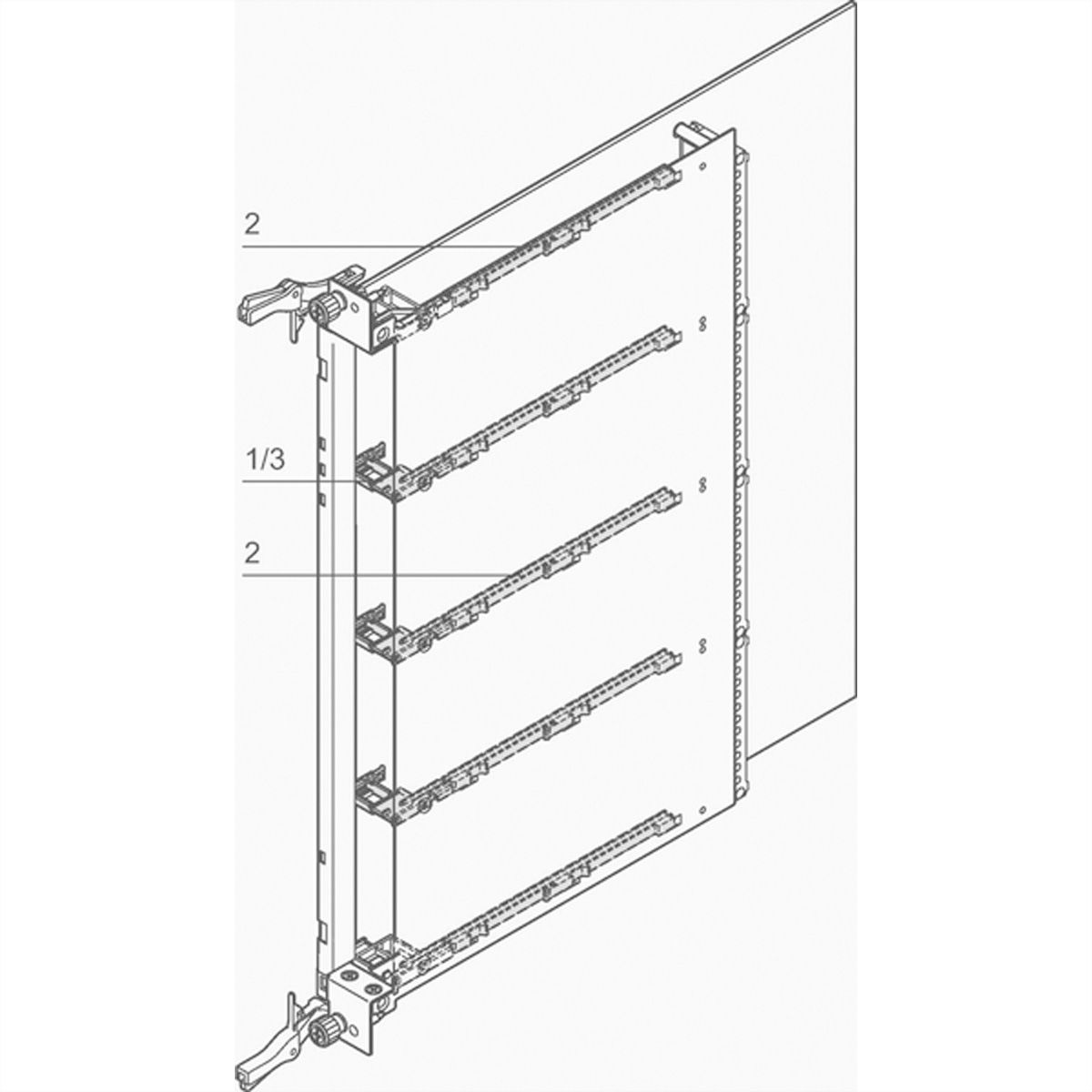 SCHROFF printplaatgeleiders/steunen voor middelgrote AdvancedMC modules
