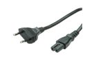 VALUE Euro Power Cable, 2-pin, black, 1 m