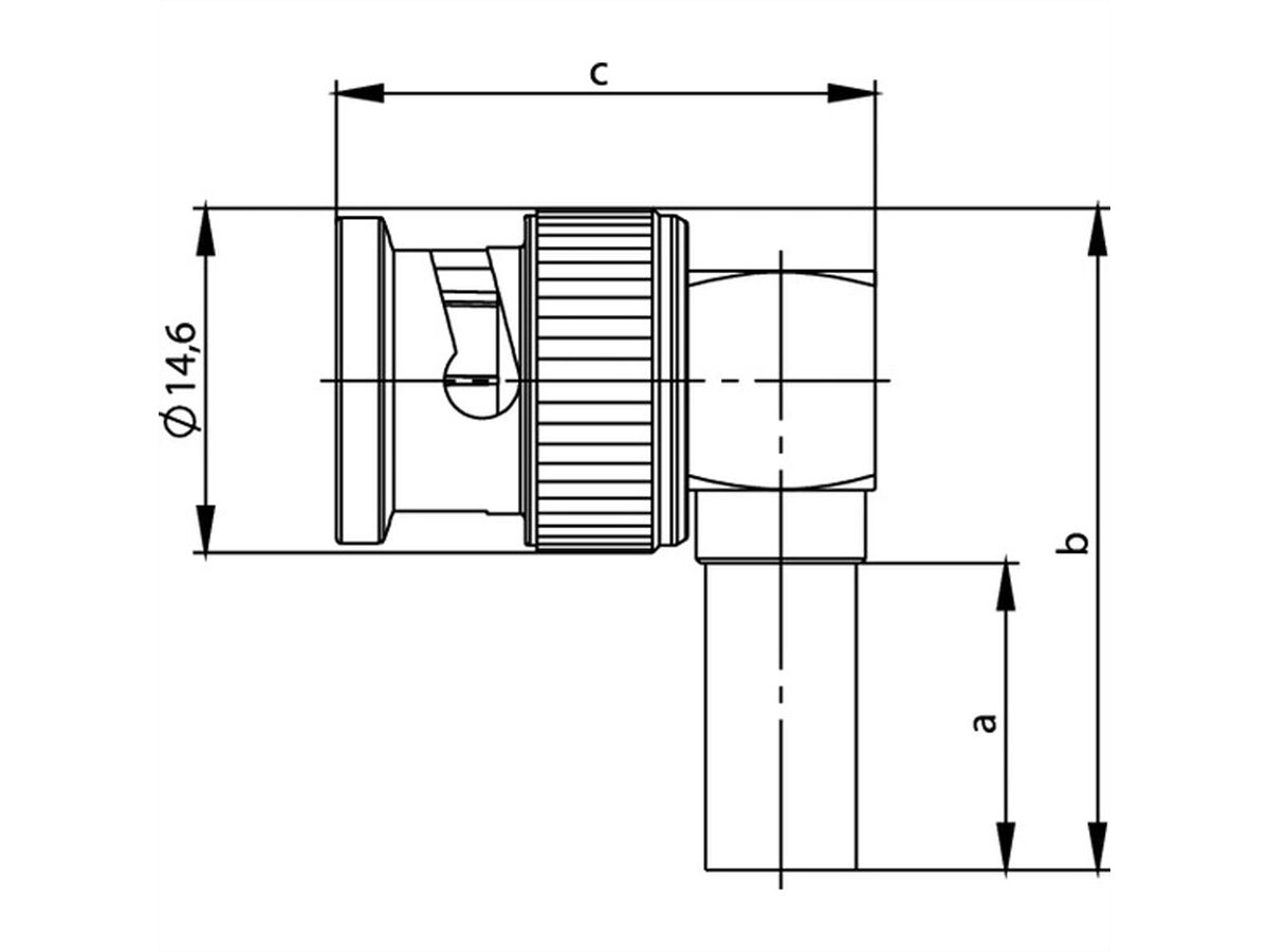 TELEGÄRTNER BNC Straight Plug, crimp/crimp G13 (0.4/2.5) Professional