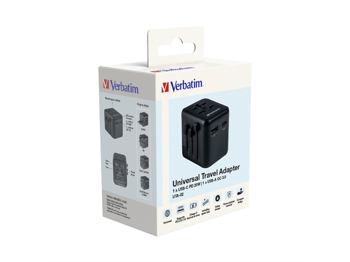 VERBATIM Universal Traveladapter UTA-02, weltweit