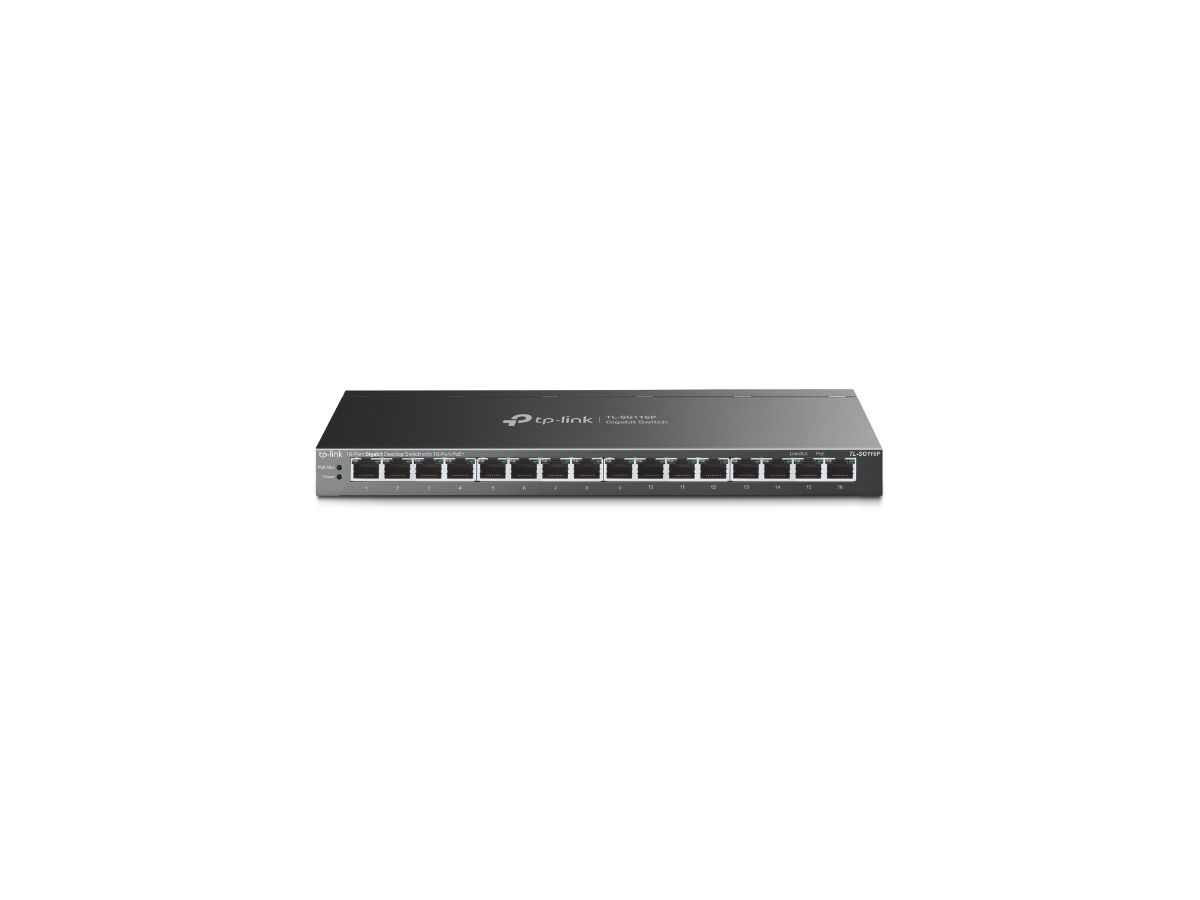 TP-Link TL-SG116P netwerk-switch Unmanaged Gigabit Ethernet (10/100/1000) Zwart