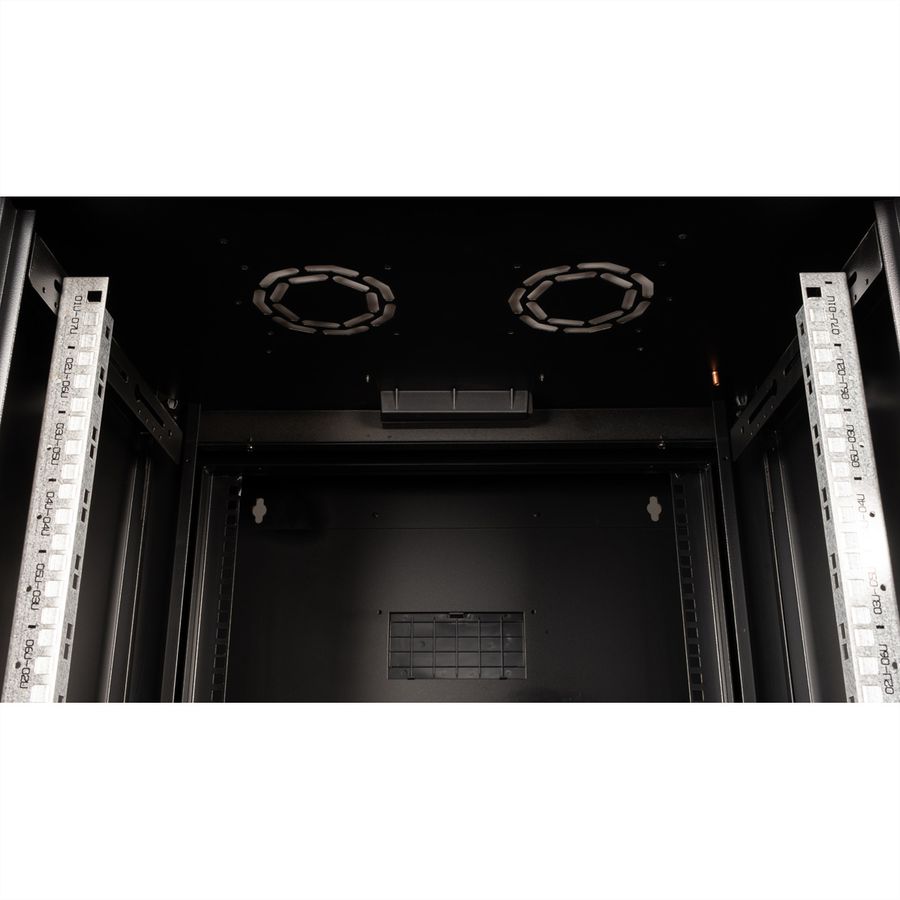 ROLINE 19-inch wall-mounted housing Pro 7 U, 600x600 WxD two-piece swivelling black