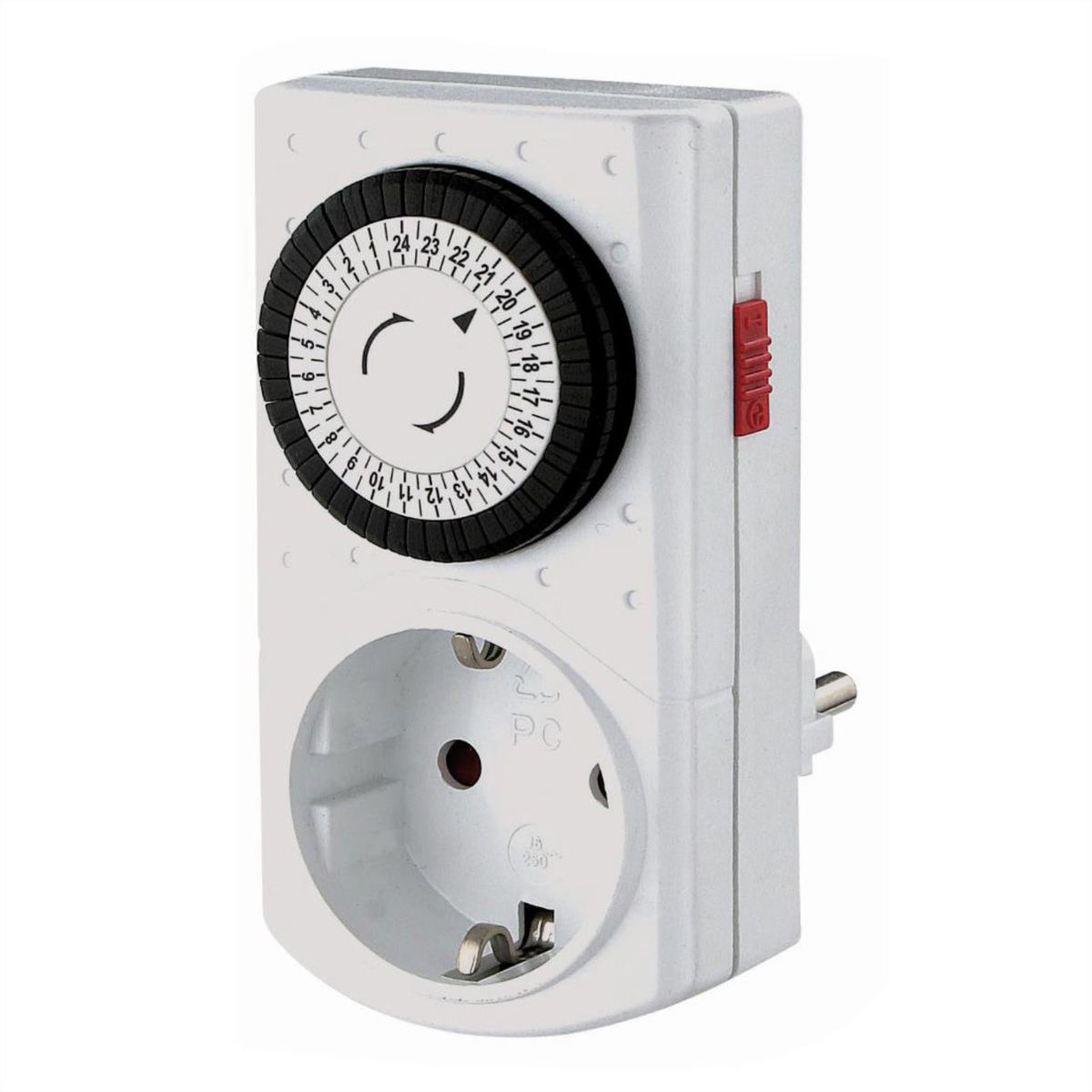 BACHMANN Mini Timer Mechanical 24h, White Smallest switching interval 30 minutes