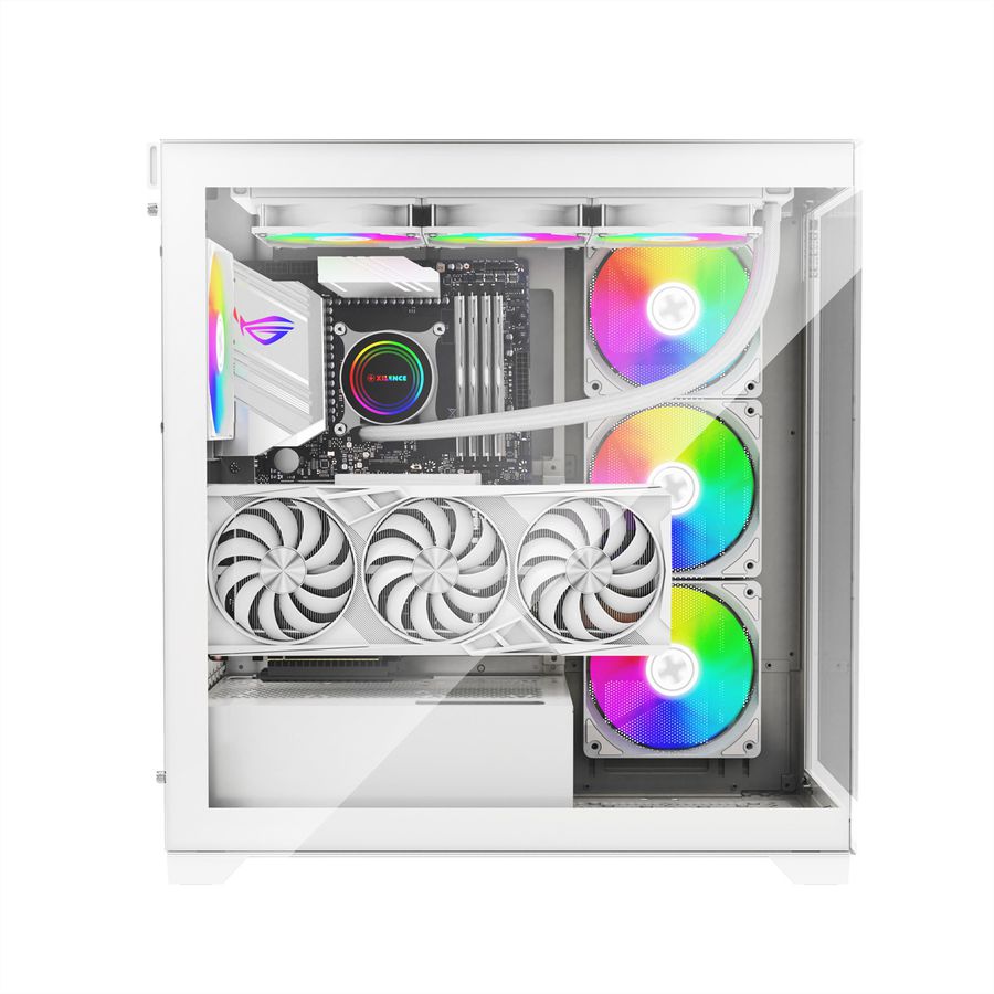 XILENCE Xilent Gleam X818.W.ARGB Gaming ATX PC-behuizing wit, RGB ATX Midi Tower